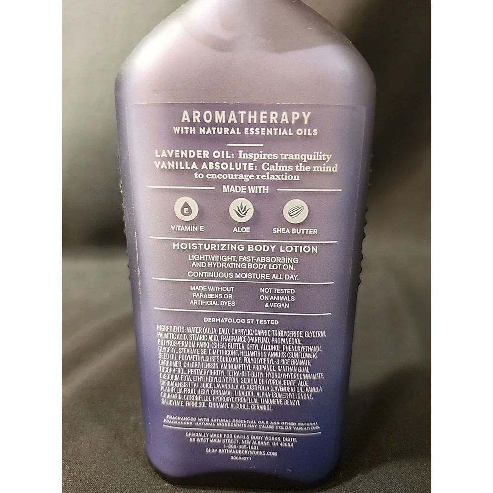 Bath And Body Works Aromatherapy Sleep Lavender Vanilla Body Lotion 6.5‎ oz New